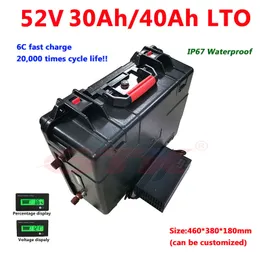 Мощный! LTO 52V 40AH 30AH литий титанатный аккумулятор с BMS для 4800W Солнечное хранение Ebike Motorhome Golf Cart + 5A зарядное устройство