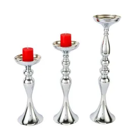 2021 Ljushållare Metal Candlestick Flower Vase Table Centerpiece Event Rack Road Bly Bröllopsinredning