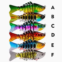 TRANSPORTE DHL 6 Cor 9.5cm 15g ABS isca de pesca para baixo trutas multi articulado swimbaits lentamente afundando natação biônica isca de água de água doce baixo