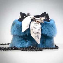 Evening Bags Fashion Designer Winter Real Fur Bag Women's Handbag Luxury Chain Messenger Shoulder Small Tote Party Clutch