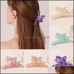Clips & Jewelry Jewelrysweet Super Fairy Butterfly Shaped Hairpins Claws Geometric Clip Women Girls Acrylic Barrettes Makeup Hair Aessories