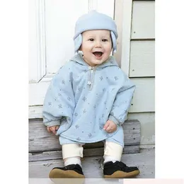 Baby Boys Bluzy Kurtki Noworodka Cloak Infant Poncho Smock Ubrania Dzieci odwracalny Płaszcz Dziewczyny Kurtki Odzieżowa Polar 210413