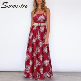 Boho Long Spaghetti 스트랩 드레스 여름 여성 어깨 바닥 길이 튜닉 비치 Maxi Sundress 여성 벨트 210421