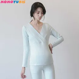 100% bomull moderskap ammande sömnkläder sätter söta nattkläder kläder för gravida kvinnor graviditet pyjamas lounge drop 210713
