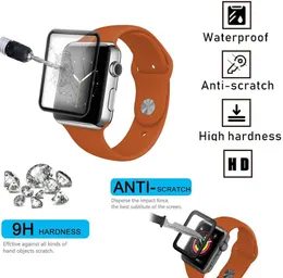Curved Edge PET PMMA Screen Films for Apple watch 7 38MM 42MM 40MM 44MM 41MM 45MM Smart watch Tempered Glass