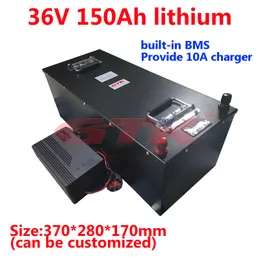 36V 150Ah lithium ion battery pack with BMS for solar andwind power energy storage equipment sightseeing cars EV boat+10Acharger