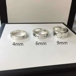 24ss Anello con teschio per uomo e donna Testa in platino Argento Acciaio al titanio Lettera g Designer Classico Moda Gioielli di lusso Non sbiadisce Ipoallergenico