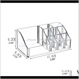 Hushållsorganisation Hem GardenMakeup Organizer Clear Plastic Lipsticks Borstar Displayhållare F1 Förvaringslådor Bins Drop Leverans 2