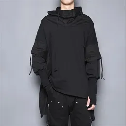 Dark Personality Deconstruction Stitching Yamamoto Style Street National Nisch Design Hooded Loose Mäns Jacka 210813