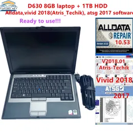 Diagnose Tool Alldata 10.53 Demand5 ATSG 3IN1 Auto Reparatie Software 1TB HDD Gratis Installeer Computer Dell D630 Laptop Klaar voor gebruik