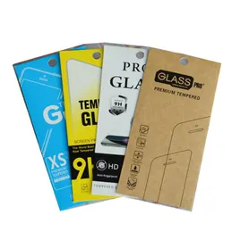 Empty Retail Package Box Pack Bag Tempered Glass 9H Screen Protector for iphone 12 11 Pro XR XS Max Samsung S20 S21 Note20 Huawei