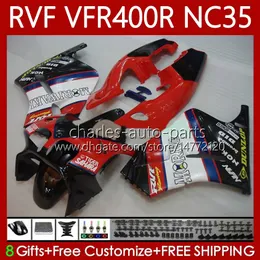 Bodys Kit For HONDA RVF400R VFR400 R N35 V4 VFR400R 94-98 80No.58 Red blue blk RVF VFR 400 RVF400 R 400RR 94 95 96 97 98 VFR400RR VFR 400R 1994 1995 1996 1997 1998 Fairing