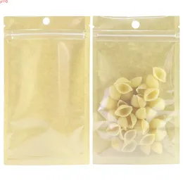 100PC Luktsäker Kraft Plastpåsar Klar Front Ziplock Pouches Reusable Food Packaging Paper Kitchen Organizer Bagsgoods