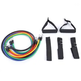 Bandas de resistência 2021 11pcs/set pilates latex tubing expansores tubos de exercício conjuntos de faixas de força prática equipamentos de fitness crossfit