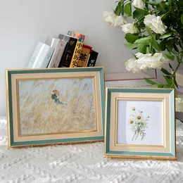 5/6/7/8/10 Inch Quality Po Frame For Living Room Bedroom Desktop Picture Frames Wall Hanging Simple Art Painting Frames 1PC 210611