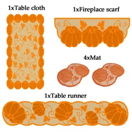 Table Cloth مجموعة متنوعة المواصفات المقابلة للدنت كلاسيك القرع يقطر عيد الشكر مجموعة Topper