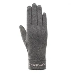 Fünf Finger Handschuhe Winter Samt Outdoor Koreanische Sport Reiten Touchscreen Winddicht Frauen Warme SA142