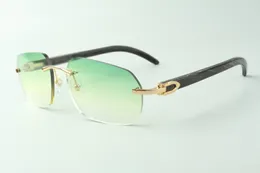 Direct sales designer sunglasses 3524024, black textured buffalo horn temples glasses, size: 18-140 mm