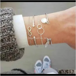 Pärled, strängar armband smycken droppleverans 2021 fläkt hip-hop set personlig modestjärna och mån geometriska armband fitzr