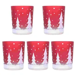 Candle Holders 5Pcs Home Use Candleholder Adornment Exquisite Glass Container Ornament