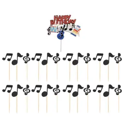 Other Festive & Party Supplies 25pcs Musical Instrument Note Cake Toppers Funny Cupcake Ornament Picks Decor Dessert Adornment For Birthday