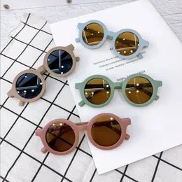 Children's cute kids frosted sunglasses baby decoration trend glasses beach sunglass unisex Retro street shot