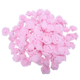 Decorative Flowers & Wreaths High Quality 100pcs / Bag 6cm Foam Rose Heads Artificial Flower Wedding Decoration