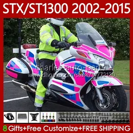 Feedings para Honda ST1300 STX1300 Pan Europeu 2002-2015 Corpo 93NO.65 Stx St 1300 ST-1300 02 03 04 05 06 07 08 09 10 11 12 13 14 15 Pink Blue Stx-1300 2002 2015