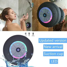 Taşınabilir Hoparlörler Mini Bluetooth Hoparlör Su Geçirmez Vantuz Kablosuz Handsfree Hoparlörler, Duşlar, Banyo, Havuz, Araba, Plaj