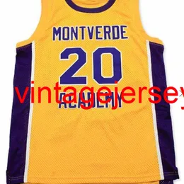 Anpassad söm Ben Simmons Montverde Academy Yellow High School Basketball Jersey XXS-6XL