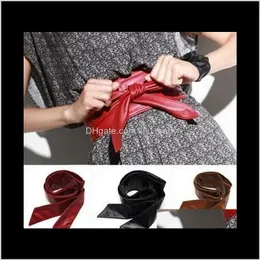 Belts & Accessories Drop Delivery 2021 Wholesale Fashion Soft Leather Bow Stripes Ladies Belt Big Size Plastic Body Girdle H6Drx
