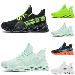 Partihandel icke-varumärken män kvinnor springskor svart vit grön volt citron gul orange andningsbara herr mode tränare utomhus sport sneakers 39-46