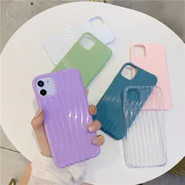 Candy Color Soft TPU Suitcase Phone Cases For iPhone 12 11 Pro Max Xs Xr 7 8 Plus Shockproof Back Cover
