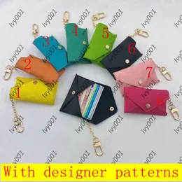 Fashion Designer patterns key pouch coin purse wallet designers wallets purses card holder moneybag leather mini bag for men women 8 colors A42