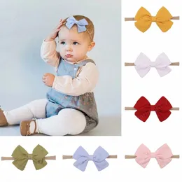 Bonbonfarben Baby Stirnband Bögen Stirnbänder für Mädchen Baumwolle Kopfbänder dünnes Nylon Haarband Neugeborene Kinder Kleinkind Haarschmuck