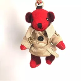 2021 Sport mode samlar, retro tecknad axelväskor windbreaker björn leksak docka nyckelkedja par presentväska charm dekoration tillbehör