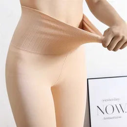 Aperta de cintura alta além de veludo espessamento inverno manter a forma quente emagrecimento seding sedeses mulheres macias meia-calça underwear mulheres 211216