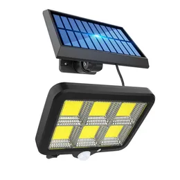 120/128 / 150 / 160leds COB Solar Light Outdoor Pir Motion Sensor Vägglampa Floodlight med / utan fjärrkontroll - med 128Cob