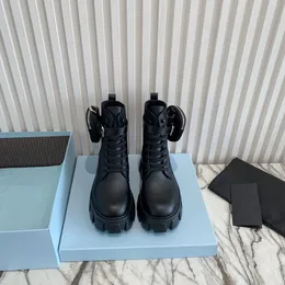 2021 kobiet Rois Boots projektanci Ankle Martin Boot skórzane nylonowe odpinane etui botki inspirowane wojskiem buty bojowe oryginalny rozmiar pudełka 35-41 najwyższa jakość