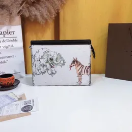 Klasyczny szkic list portfele moda słoń zebra nadruk zwierzęta kobiety portmonetki Business Casual multi-card kopertówki marka kobieta zamek portfel do przechowywania