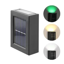 Square Solar Power Garden Light Patio Водонепроницаемый Забор Стена Лампа Открытый двор Домой Декор Украшения