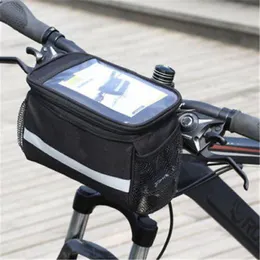 Borse portaoggetti Bici da bicicletta Cestino anteriore per bicicletta Telaio superiore Borsa per manubrio Borsa per borse laterali Outdoor 2021