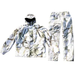 Mens Winter Hunting Suit: Waterproof Camo Jacket Pants Set