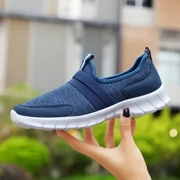 Męskie buty do biegania kobiet Moda Gray Navy Blue Black Soft Sole Sports Casual Outdoor