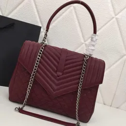 Dame Damen Umhängetaschen Lammfell Tasche Marke Schulter Messenger Handtasche Karierte Taschen Dame Kette Gürtel Brieftasche