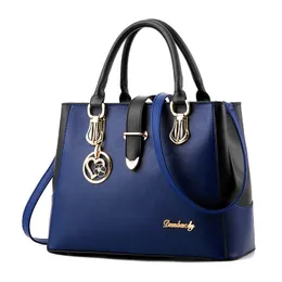 HBP Women Tote Bag High Quality PU Leather Handbags Messenger Bags Fashion Top Handle Female Handbag Purse Pouch Effini Deep Blue 31cm