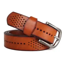 2021 DA Busins Man Alloy Strap Belts Bt Selling Fashion Men's Genuine Split Cow Leather Belt For Pin Buckle