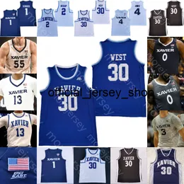 2022 Niestandardowy Xavier Koszykówka Jersey NCAA College Paul Scruggs Crawford West Colby Jones Adam Kunkel Nate Johnson Jack Nung Ben Stanley