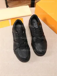 Luksurys Designers buty białe czarne łapane cielę skórzane buty męskie wytłoczone sneaker sportowy gumowy trener podeszwy podeszwy