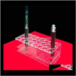 Andra förpackningssmycken Drop Leverans 2021 Transparent akrylatomisatorer E-Liquid Holder Ego ECIG PEN Display Stand 6E0on